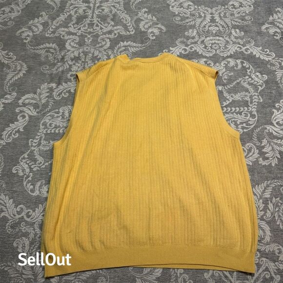 Cutter & Buck Men's Yellow Vintage Golf Sweater Vest Size XXL - Picture 2 of 8